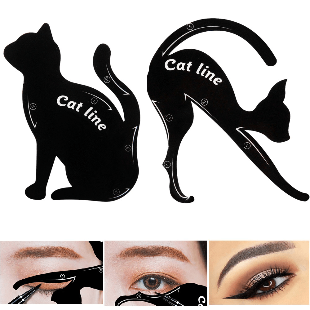 Cat-Shaped Eyeliner Stencil Eyes Liner Stencil Models Eye Shadow Template Shaper Makeup Tool