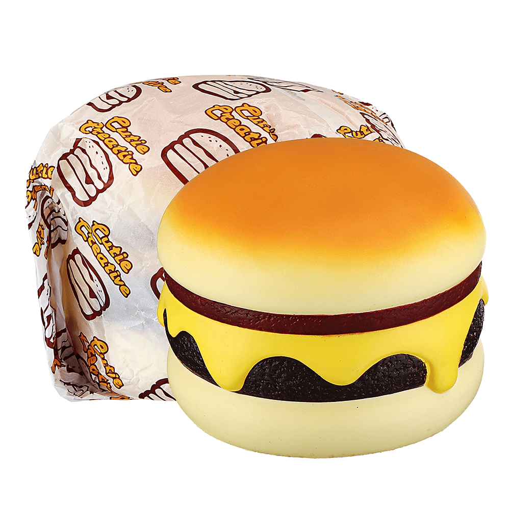 Cutie Creative Squishy Cheese Beef Burger Hamburguesa Gigante Humongous 22 CM Pan Jumbo Regalo Juguetes Blandos