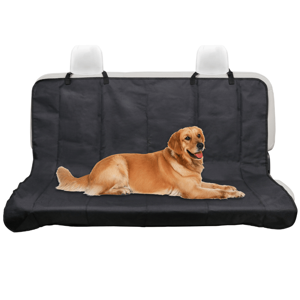 Fundas impermeables para asiento trasero de coche para mascotas, alfombrilla protectora para perros y gatos, alfombrilla negra para viajes de seguridad trasera para mascotas