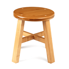 Circular Solid Wooden Stool Small Bench Sofa Tea Table Chair Shoe Bench Stool for Children'S Adult Stool Living Room