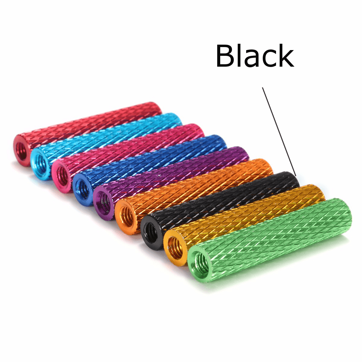 Suleve™ M3AS4 10Pcs M3 20Mm Knurled Standoff Aluminum Alloy Anodized Spacer