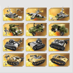 1061PCS Plastic & ABS 8 Kinds of Steel Empire Themed Military War Bricks Toy for Children