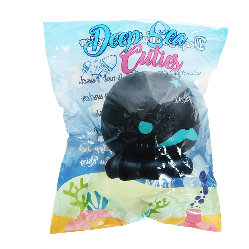 Deep Sea Cutie Black Octopus Squishy 16Cm Slow Rising with Packaging Collection Gift Soft