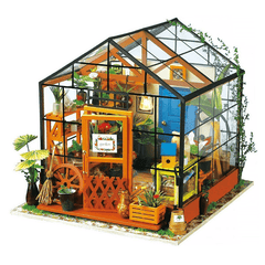 Robotime Miniature Green Garden with Furniture Children Adult Model Building Kits Doll House