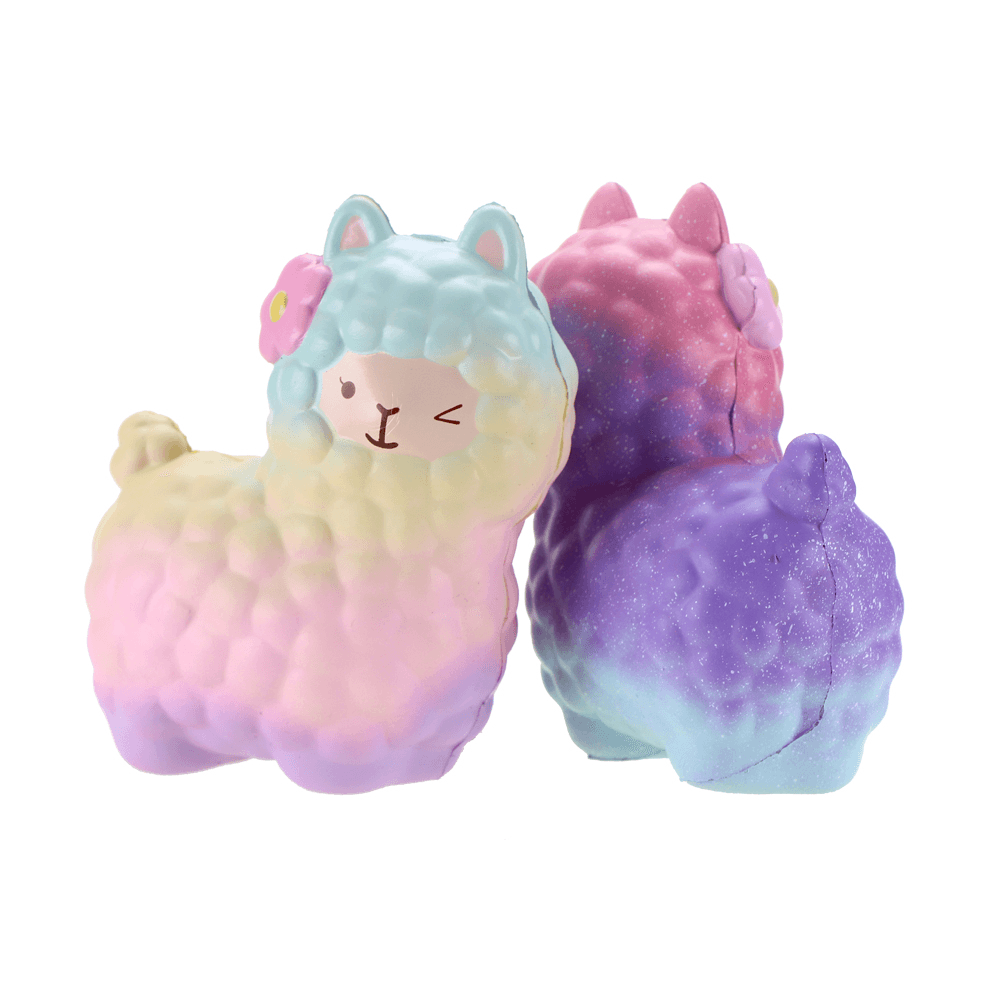 Vlampo Squishy Alpaca 17X13X8Cm Licensed Slow Rising Original Packaging Collection Gift Decor Toy