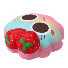 Taburasa Strawberry Facial Expression Cake Squishy 14Cm Slow Rising with Packaging Collection Gift