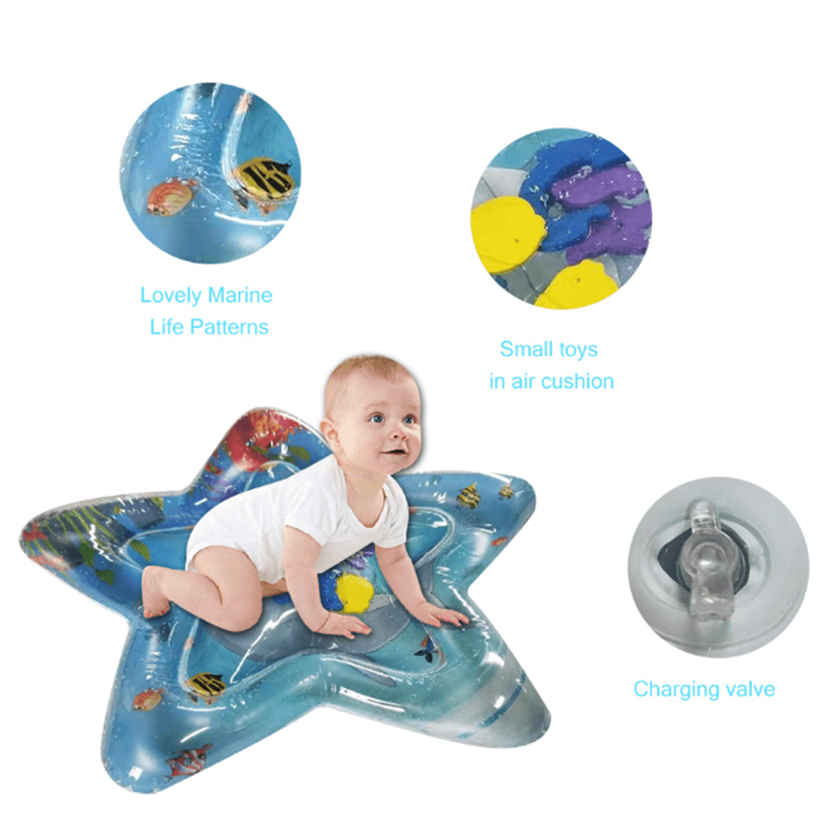 Inflatable Toys Water Play Mat Infants Baby Toddlers Perfect Fun Tummy Time Play