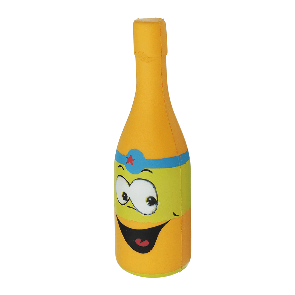 Squishy Jumbo Gelbe Bierflasche, 20 cm, langsam steigend, weiche Sammlung, Geschenk, Dekoration, Spielzeug