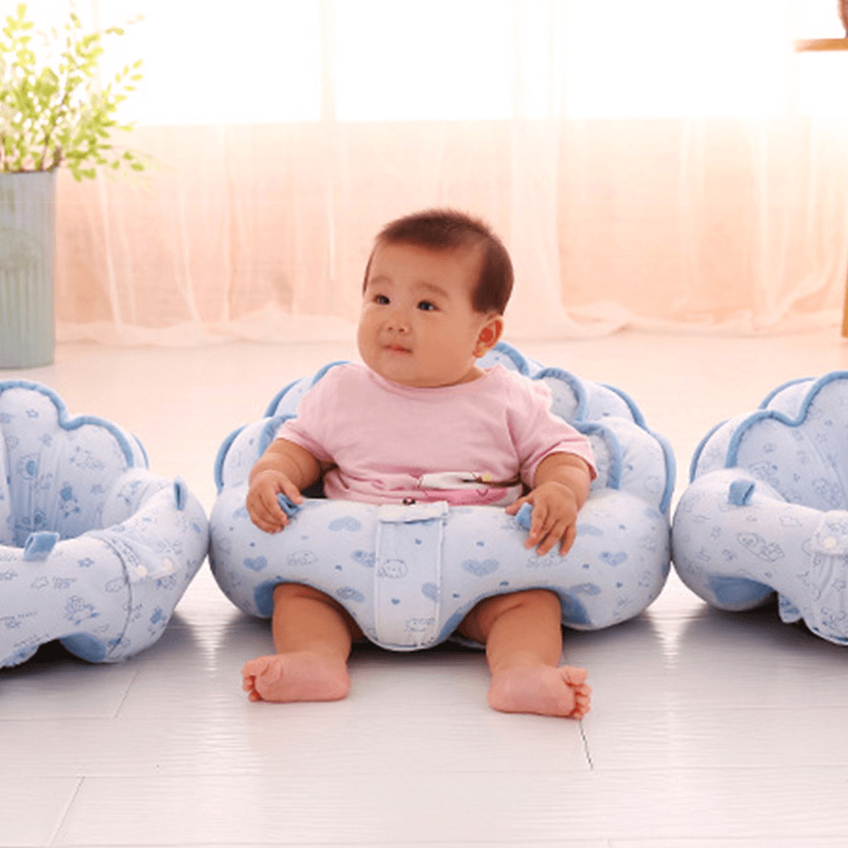 Blue Pink Color Kids Baby 360° Comfortable Support Seat Plush Sofa Learning to Sit Chair Cushion Toy for Kids Gift