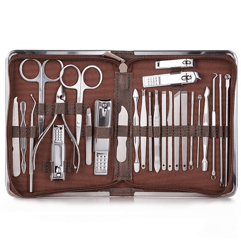 11/26 Pcs Nail Clipper Manicure Set Stainless Steel Nail Cutter Scissor Cuticle Nipper Nail Tools Set