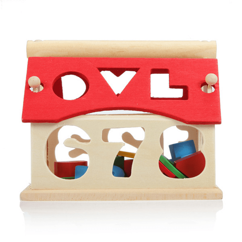 New Kid Wooden Digital Number House Building Toy Educational Intellectual Blocks