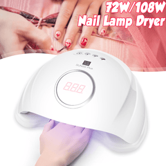 108W 72W SUN5S plus LED Pro UV Nail Lamp Light Polish Gel Dryer Curing Machine