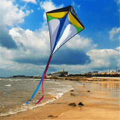 26''×30'' Diamond Delta Kite Outdoor-Sportspielzeug für Kinder, einzeiliges blaues Spielzeug