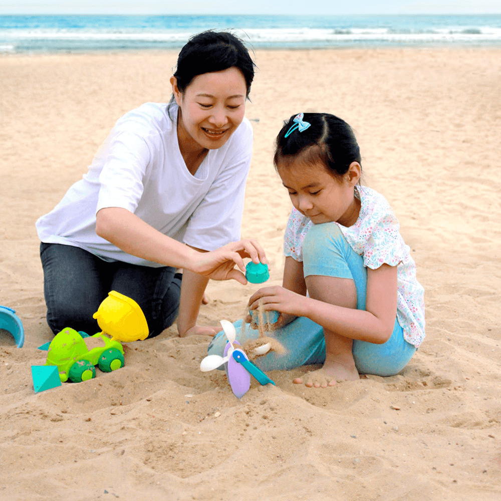 BESTKIDS 16Pcs/Set Creative Children Kids Beach Play Toys Truck Sand Dredging Funny Gift