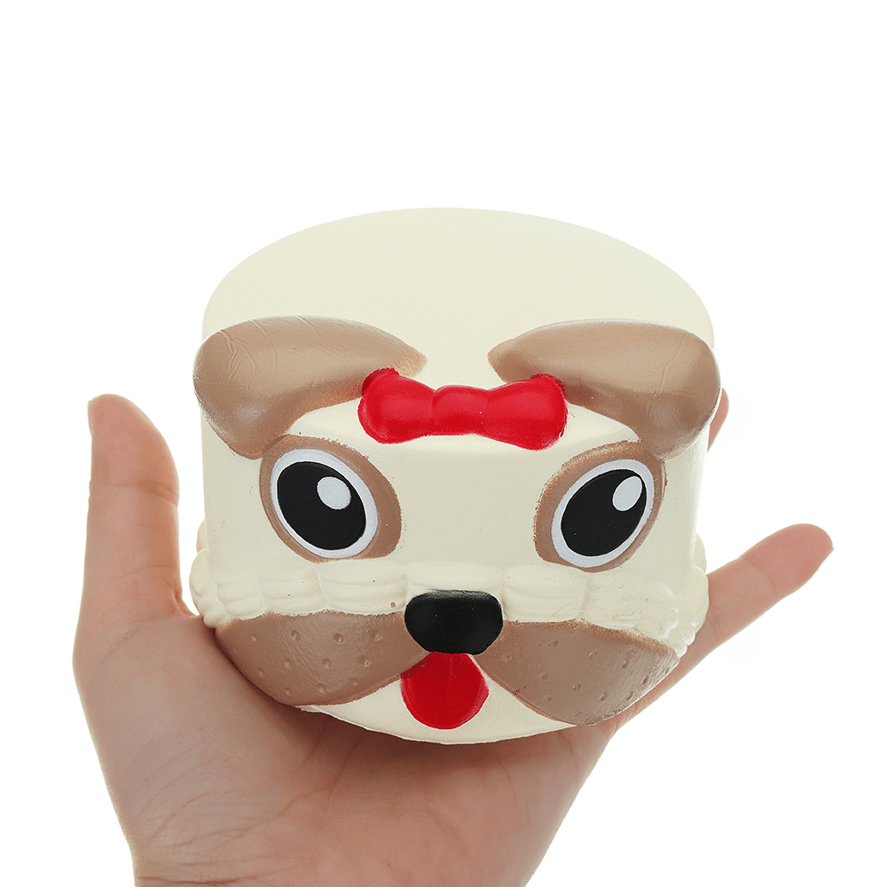 Hundekopf-Squishy, ​​9 x 6 cm, langsam aufsteigend, mit Verpackung, Sammlung, Geschenk-Stofftier