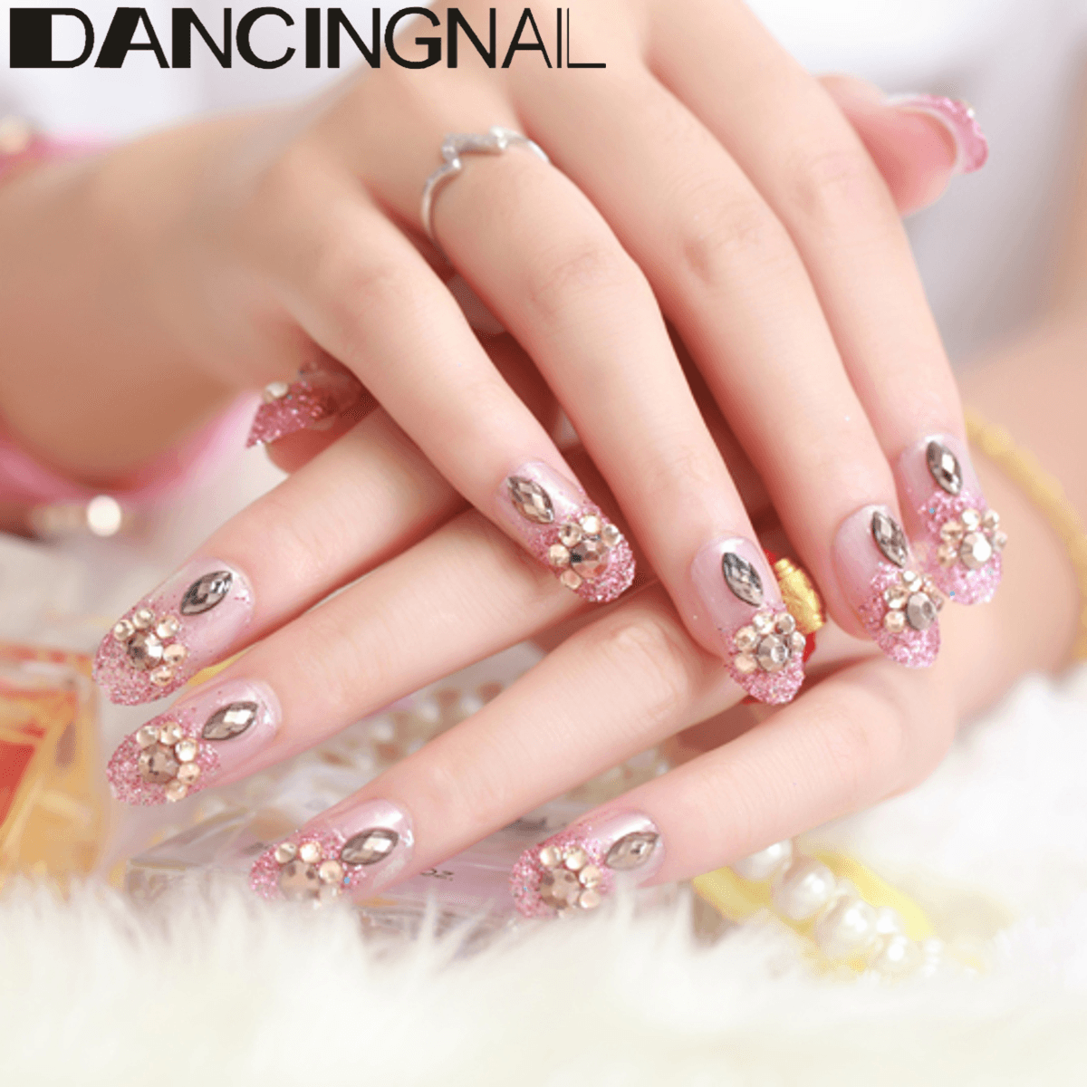 6 Bottles of Pink Superfine Glitter Small Sequin Nail Glitter Set