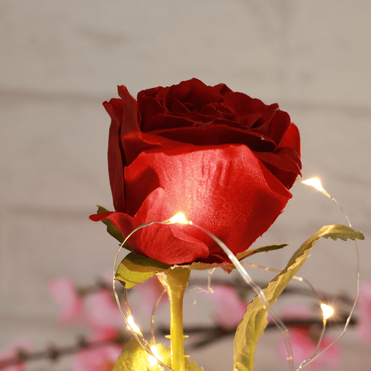 Red Forever Rose Glowing Flower Immortal Fresh Rose in Glass Mother'S Day Decoration Toys