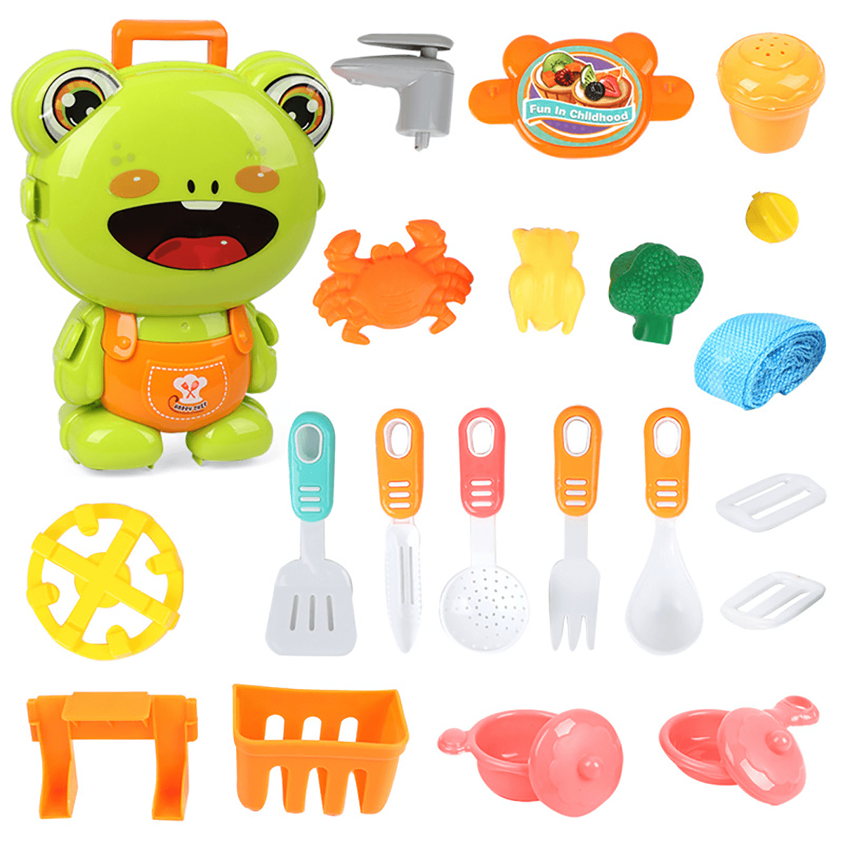 Simulation Kids Kitchen Cooking Tools Doctor'S Makeup Playing Education Pretend Toy Set with Carrying Backpack