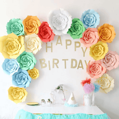 2 Stücke Riesige Papierrose Blume 20 cm DIY Hintergrund Wand Hochzeit Geburtstag Dekorationen