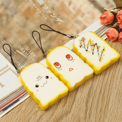 13PCS Simulated Bread Phone Pendant Phone Strap Cute Decoration