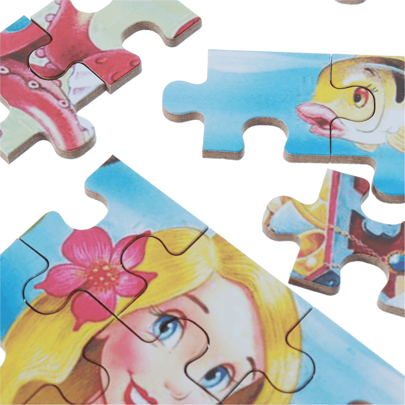 60 Stücke DIY Puzzle Meerjungfrau Cartoon 3D Puzzle mit Blechdose Kinder Kinder Pädagogisches Geschenk Sammlung Spielzeug