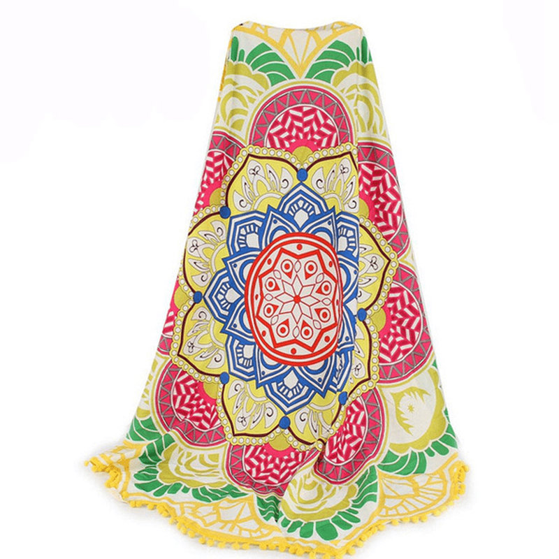 Honana WX-91 Bohemian Tapestry Totem Lotus Beach Towels Yoga Mat Camping Mattress Bikini Cover