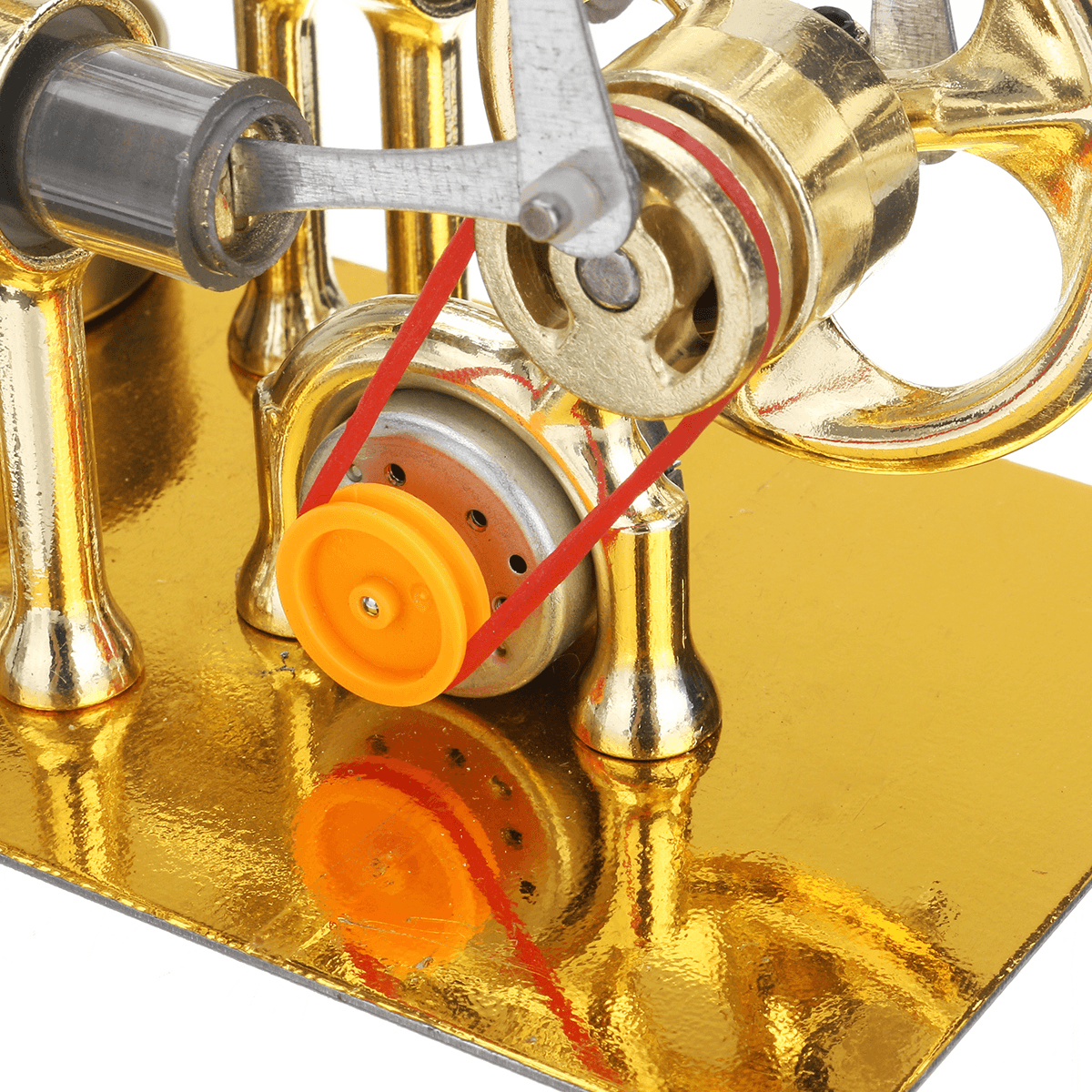 STEM Mini Hot Air Stirling Engine Generator Double Cylinder Engine Model