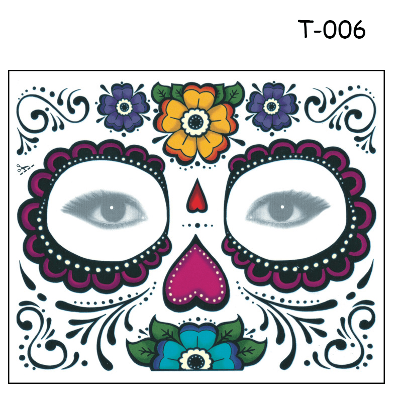 10Pcs Disposable Eyeshadow Sticker Magic Eye Face Temporary Tattoo for Halloween Party