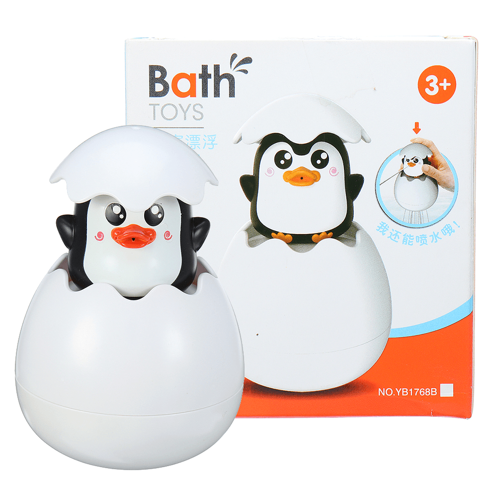 Children Bath Shower Toys Spraying Water Duck Penguim Eggs Cartoon Cute Bathroom Showering Toy