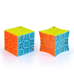 QY DNA Flat or Concave Third-Order Magic Cube Unique Creative Puzzle Hollow Children'S Magic Cube Toys