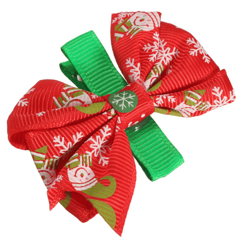 Lovely Girls Baby Horquillas de Navidad Bowknot Pinzas para el cabello Accesorios de Navidad 6 Patrones diferentes