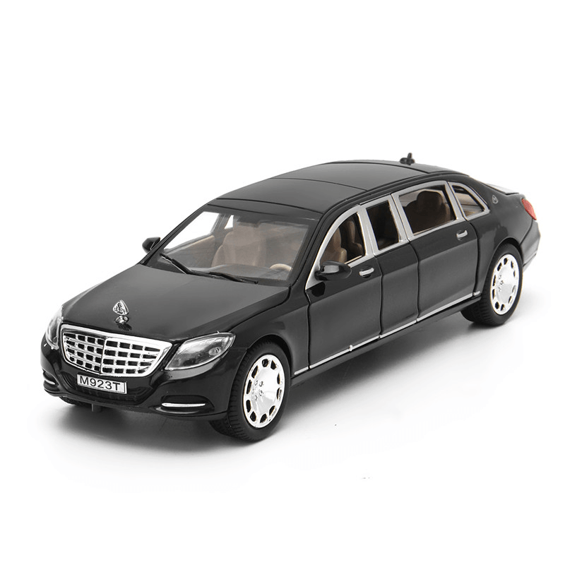 1:32 S600 Limousine Druckguss-Metallautomodell 20,5 x 7,5 x 5 cm Auto in schwarzer Box