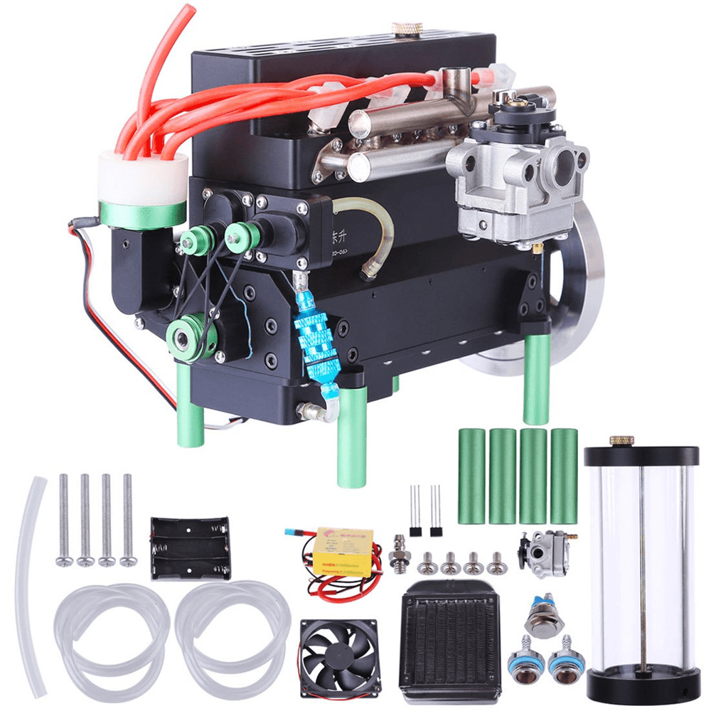 Four Cylinder Gasoline Engine Inline Model 32Cc Water-Cooled for DIY RC Car & Ship