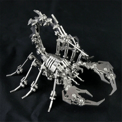 Steel Warcraft 3D Puzzle DIY Assembly Scorpion Toys DIY Stainless Steel Model Building Decor 16*14*14Cm