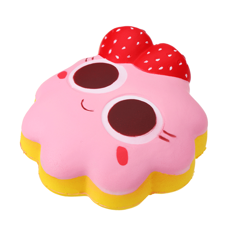 Taburasa Strawberry Facial Expression Cake Squishy 14Cm Slow Rising with Packaging Collection Gift