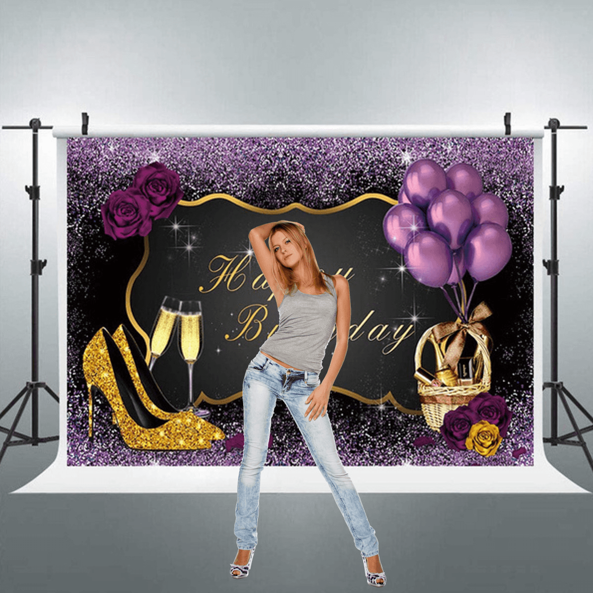 150 x 100 cm Weihnachtsfest-Fotografie-Hintergrund, Studio-Fotohintergründe