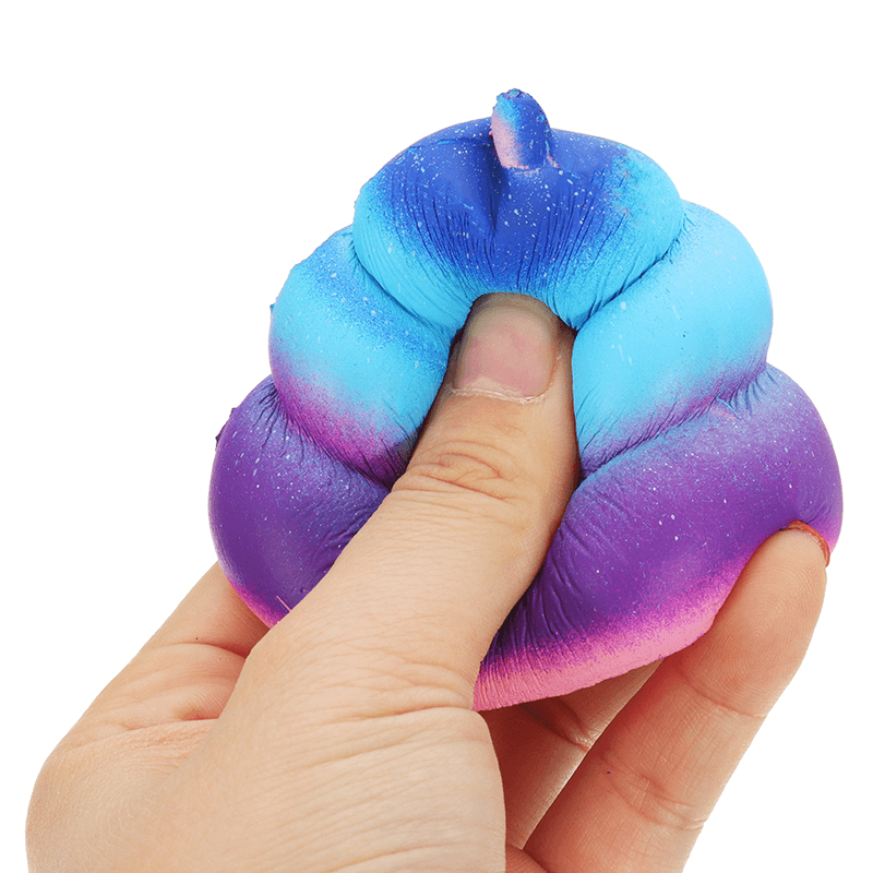 Crazy Squishy Galaxy Poo Slow Rising Scented Cartoon Bun Stress Kawaii Toy Phone Pendant