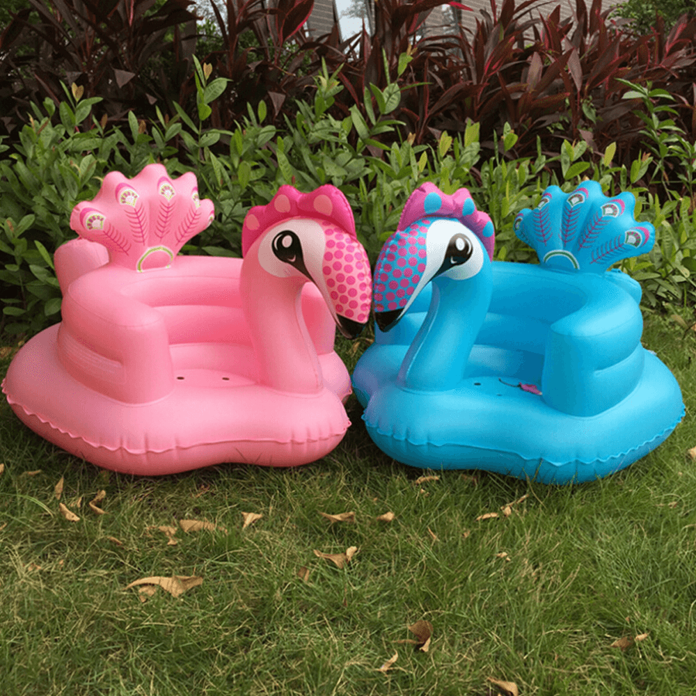 Cartoon Cute Peacock Inflatable Toys Portable Sofa Multi-Functional Bathroom Sofa Chair for Kids Gift