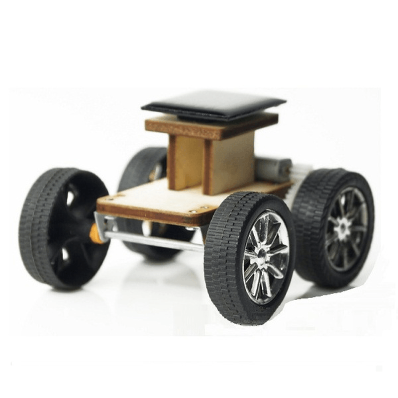 DIY Solar Wooden Car Toy Educational Assembly Model for Children