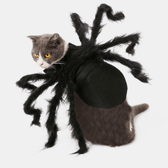 Pet Halloween Funny Spider Clothes Cat Dog Horror Simulation Plush Spider Clothes for Party Dress