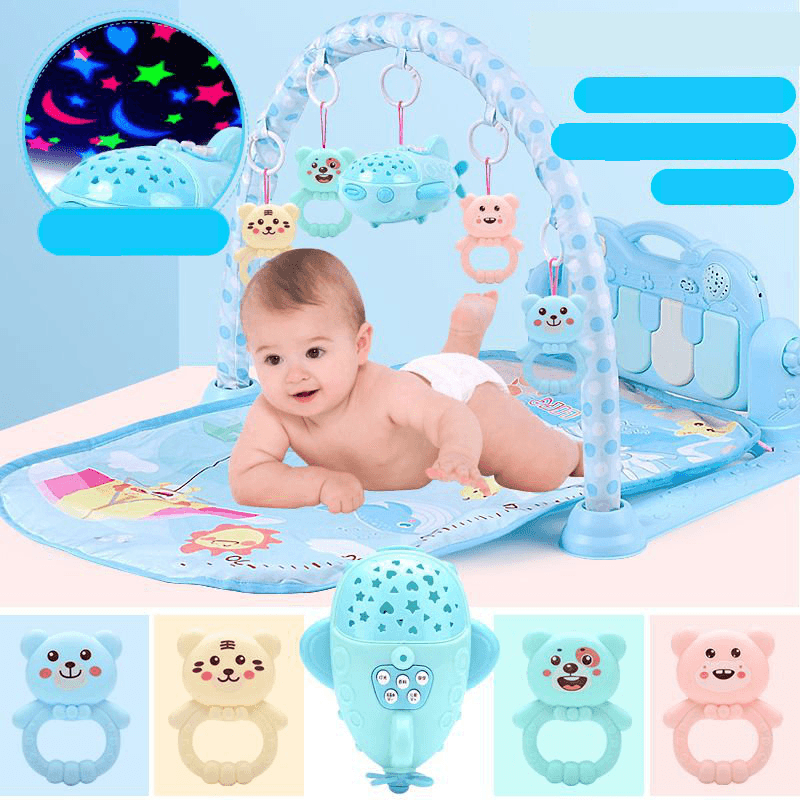 Baby Play Mat Game Music Fitness Blanket Early Educational Toy Direct Charging Projection Spaceship Version Newborn Baby Toy