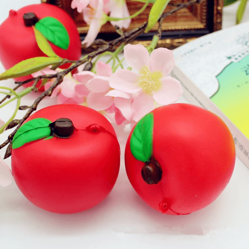 Squishy Red Apple 7Cm Soft Slow Rising Fruit Collection Decor Gift Toy