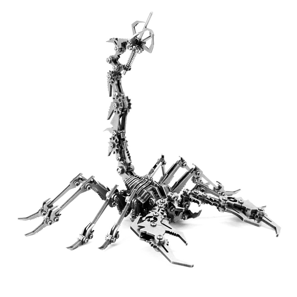 Steel Warcraft 3D Puzzle DIY Assembly Scorpion Toys DIY Stainless Steel Model Building Decor 16*14*14Cm