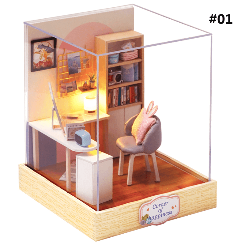 Cuteroom Corner of Happiness DIY Cabin Happiness One Pavilion Series Doll House with Dust Cover