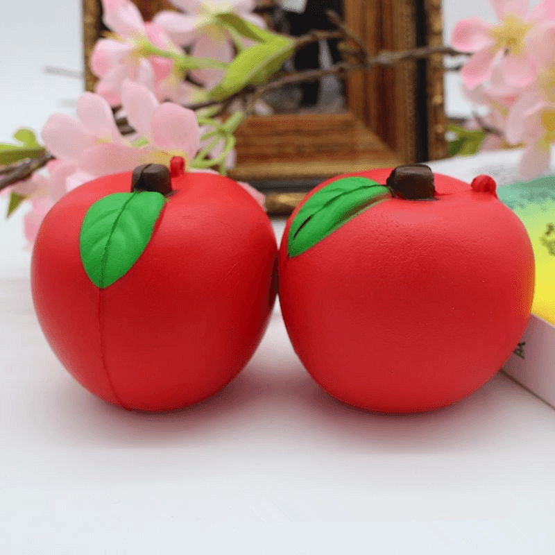 Squishy Red Apple 7Cm Soft Slow Rising Fruit Collection Decor Gift Toy