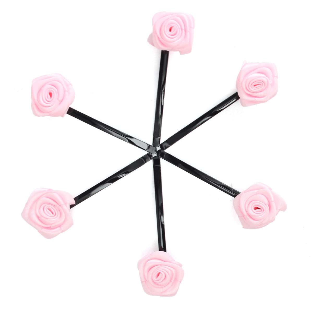 6Pcs Rose Flowers Hair Pins Grips Clips Accessories for Wedding Party