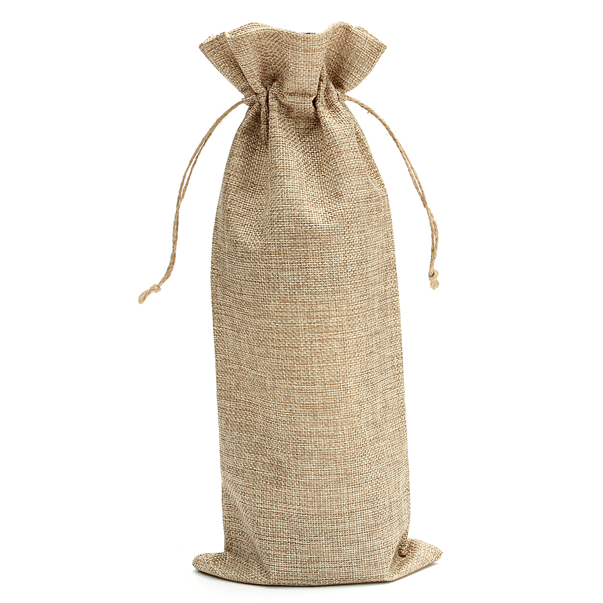 5PCS Natural Jute Burlap Vintage Wedding Favours Hessian Wine Bottle Bags Gift