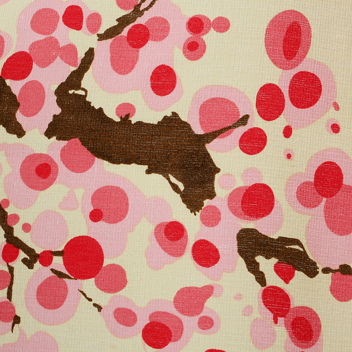 150 x 85 cm großer japanischer Noren-Türvorhang mit romantischer Blüte, Kirsche, Sakura und kleinem Hund