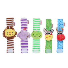 2PCS Baby Multi Style Cute Wrist Sonaglio Cinturino da polso Novità Giocattoli per bambini Regalo