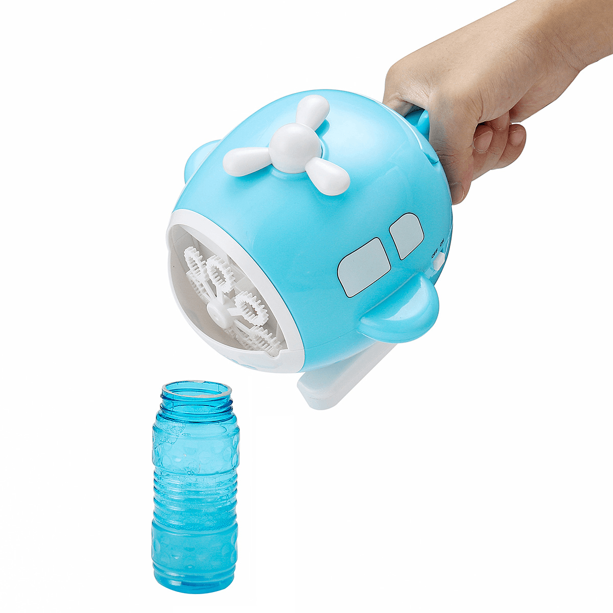 Pickwoo Electric Helicopter Shape Automatic Bubble Machine Soap Bubble Blower Outdoor Indoor Toy for Kids Gift